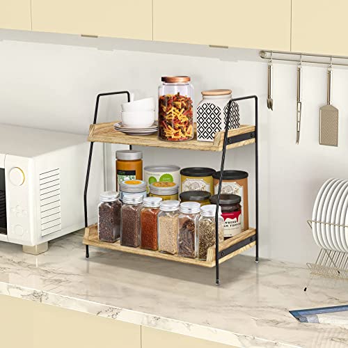 Coffee Bar Accessories and Organizer Countertop, Coffee Station Organizer 2 Tier Kitchen Counter Shelf Organizer,Coffee Condiment Storage,Cup Lid Holder Countertop Shelf for Bathroom,Kitchen,Coffe Bar