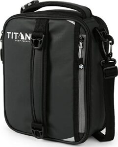 arctic zone titan high performance insulated expandable lunch pack, black 8 in x 4 in x 10.25 in