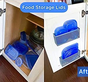 SLIM CADDY Cabinet Organizer | Optimize Your Cabinet Space | Inside Cabinet Door Storage | Durable, Slender Design| Lid Organizer, Bathroom Makeup Organizer, and More |2 pack, 8”L x 3.5”H x 1.8”D each