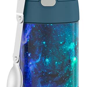 THERMOS FUNTAINER 16 Ounce Stainless Steel Vacuum Insulated Food Jar with Spoon, Galaxy Teal