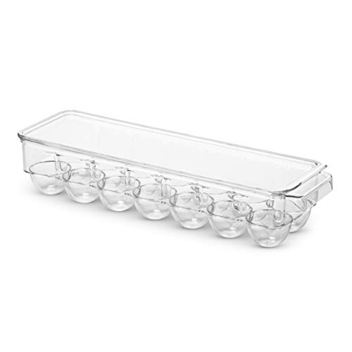 Set Of 8 Refrigerator Pantry Organizer Bins - Clear Food Storage Baskets for Kitchen, Countertops, Cabinets, Fridge, Freezer, Bedrooms, Bathrooms - Stackable Plastic Household Storage Containers