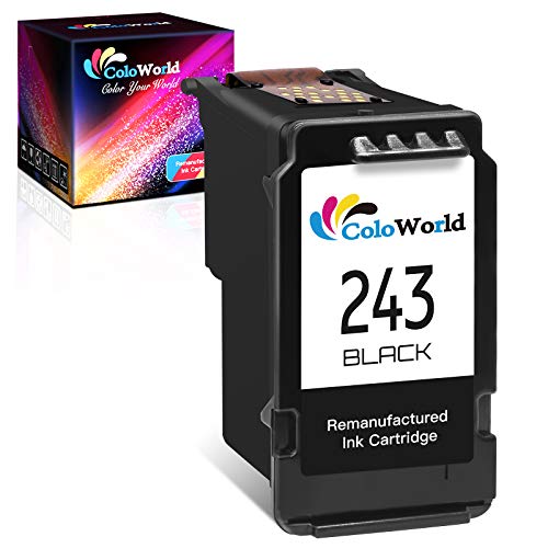 ColoWorld Remanufactured Ink Cartridge Replacement for Canon PG-243 PG-245XL 245XL for Pixma MX492 MX490 TR4520 MG2522 MG2922 MG2520 MG2920 MG3022 MG2420 iP2820 TS202 TS3122 MG3029 Printer (1 Black)