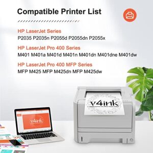 v4ink 3PK Compatible Toner Cartridge Replacement for HP 05A CE505A Toner Ink Cartridge for HP P2035 P2035n P2055dn P2055 P2055d, Pro 400 m401n m401dne m401dw MFP M425dn M425dw Printer