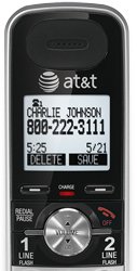 AT&T TL88002 Accessory Cordless Handset, Silver/Black, 2 Pack (Requires an AT&T TL88102 Expandable Phone System to Operate0