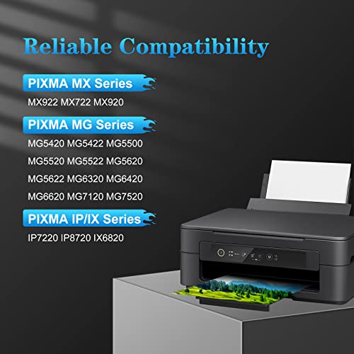 Kingjet Compatible Ink Cartridge Replacement for Canon CLI-251XL CLI 251 XL (3C/3M/3Y) Work with PIXMA MX922 IP7220 MG5520 MG5420 IX6820 IP8720 MG7120 MG6320 Printer