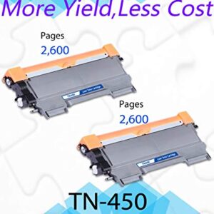 2-Pack Compatible TN450 TN-450 Toner Cartridge TN-420 Used for Brother DCP-7060D DCP-7065DN HL-2220 HL-2270DW HL-2240D MFC7360N Printer (2X Black), by EasyPrint