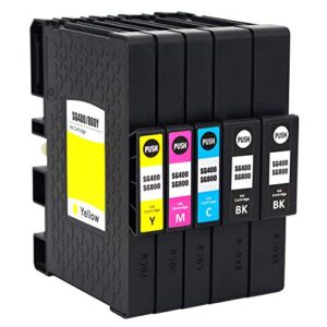 f finders&co sg400 sg800 sublimation ink cartridge high yield compatible for sawgrass virtuoso sg 400 sg 800 printer (2 black, 1 cyan, 1 magenta, 1 yellow, 5-pack)