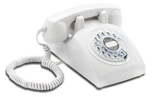 the original 60s cable from opis, germany: 1960s-1970s phone/rotary phone/retro phone/old school phone/rotary dial phone/telefonos retro/vintage corded telephone (white)