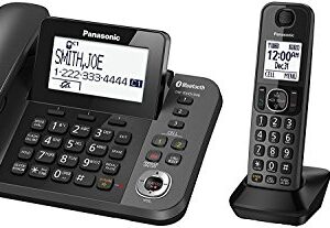 Panasonic KX-TGF382M Link2Cell Bluetooth Corded/Cordless Cordless Phone and Answering Machine with 2 Cordless Handsets (Renewed)