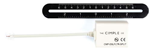 THE CIMPLE CO 2 Wire, 1 Line DSL Filter, with Built in Splitter - for Removing Noise and Other Problems from DSL Related Phone Lines