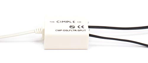 THE CIMPLE CO 2 Wire, 1 Line DSL Filter, with Built in Splitter - for Removing Noise and Other Problems from DSL Related Phone Lines