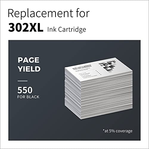 LemeroUexpect Remanufactured Ink Cartridge Replacement for Epson 302XL Ink Combo Pack 302 XL T302XL for Expression Premium XP-6000 XP-6100 Printer (Black, 2-Pack)