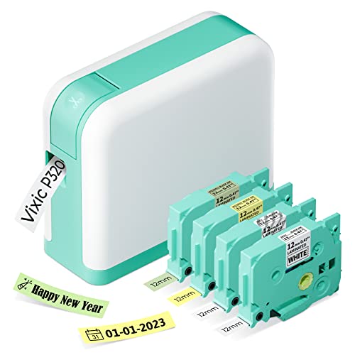 Vixic Label Makers - Label Maker Machine with Tape P3200 Portable Bluetooth Handheld Label Printer for Labeling Home Office Organization Included Multiple Templates for Phone Pad USB Rechargeable