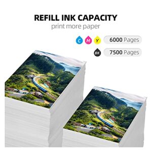 PACITEK Compatible Refill Ink Bottle Replacement for 522 T522 T522120 Use with EcoTank ET-2720 ET-2710 ET-4700 Printer (2Black, 1Cyan, 1Magenta, 1Yellow)