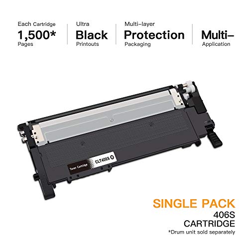 E-Z Ink (TM) Compatible Toner Cartridge Replacement for Samsung CLT-K406S Black (1 Toner) Compatible with CLX-3300 CLX-3305FN CLX-3305FW CLX-3305W SL-C460FW CLP-360 CLP-365W CLP-365 SL-C410W C410FW