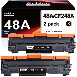 ankink 48a toner cartridge replacement for hp 48a cf248a for laserjet pro mfp m29w m29a m29 m28w m28a m28 laserjet pro m15w m15 m15a m16 m16a m16w 248a hf248a toner (black, 2 pack)