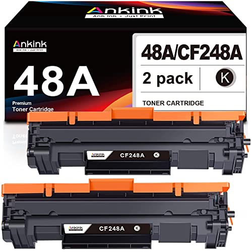 ANKINK 48A Toner Cartridge Replacement for HP 48A CF248A for Laserjet Pro MFP M29w M29a M29 M28w M28a M28 Laserjet Pro M15w M15 M15a M16 M16a M16w 248a hf248a Toner (Black, 2 Pack)