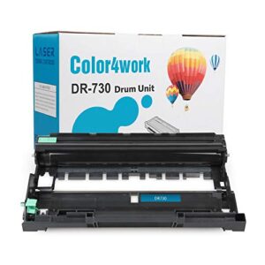 color4work compatible drum unit brother dr730 dr-730 imaging drum 1-pack, use for brother hl-l2350dw dcp-l2550dw mfc-l2710dw mfc-l2750dw hl-l2395dw hl-l2390dw hl-l2370dw printer