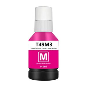 T49M 4×140ML Sublimation Ink for Epson SureColor F570 F170 Printer (T49M1 Black, T49M2 Cyan, T49M3 Magenta, T49M4 Yellow, 4 Pack)