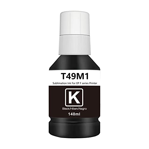 T49M 4×140ML Sublimation Ink for Epson SureColor F570 F170 Printer (T49M1 Black, T49M2 Cyan, T49M3 Magenta, T49M4 Yellow, 4 Pack)