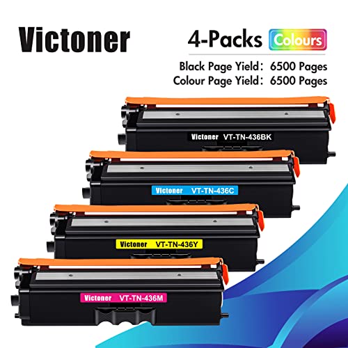 TN436 TN-436 Toner Cartridge 4-Pack Compatible Replacement for Brother TN436 TN 436 TN436BK TN436C TN436M TN436Y for MFC-L8900CDW HL-L8360CDW HL-L8360CDWT HL-L9310CDW MFC-L9570CDW Printer