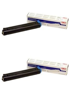 oki 43502301 black toner cartridge 2-pack for b4400, b4500, b4550, b4600