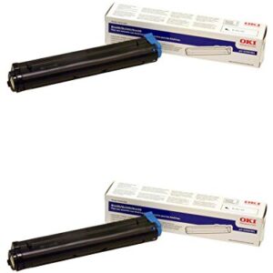 OKI 43502301 Black Toner Cartridge 2-Pack for B4400, B4500, B4550, B4600