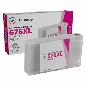 LD Products Remanufactured Ink Cartridge Replacement for Epson 676XL T676XL High Yield (Black, Cyan, Magenta, Yellow, 4-Pack) Workforce WP-4020 WP-4530 WP-4540 WP-4010 WP-4023 WP-4090 WP-4520 WP-4533