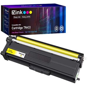 e-z ink (tm) compatible toner cartridge replacement for brother tn-433 tn433 tn433bk tn431 compatible with hl-l8260cdw hl-l8360cdw mfc-l8610cdw mfc-l8900cdw (1 yellow, 1 pack)