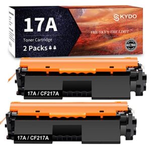 cf217a 17a black toner cartridge replacement for hp 17a cf217a perfectly works with laserjet pro m102w mfp m130fw m130nw m130fn m130a m130 m102a m102 printer (2 packs, black)