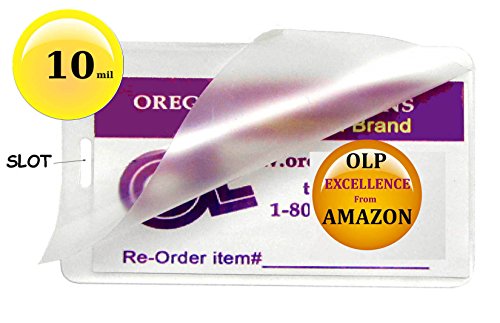 OLP Hot 10 Mil Luggage Tag Laminating Pouches With Slot (Pack of 500) 2-1/2 x 4-1/4 Clear