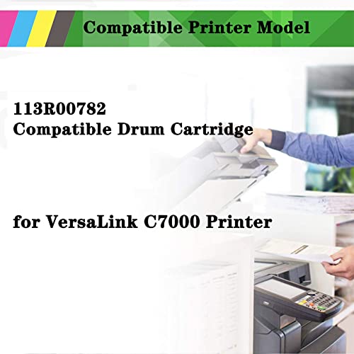RIUT Compatible 113R00782 BK/C/Y/M Drum Unit for Xerox VersaLink C7000 Printer Photo Conductor Unit (80,000Pages) 4Pcs