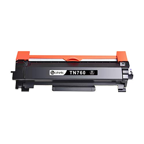 Sotek Toner Cartridge TN760 TN-760 TN730 TN-730,Work with DCP L2550DW, HL L2350DW, HL L2370DW, HL L2390DW, HL L2395DW, HL L2370DWXL, MFC L2710DW, MFC L2750DW, MFC L2750DW(2 Black)
