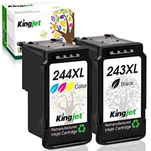 kingjet remanufctured replacement for canon pg-243 cl-244 pg-245xl cl-246xl for canon mg2522 ink cartridges for pixma mx492 ts3122 mg2922 mg2520 mg2920
