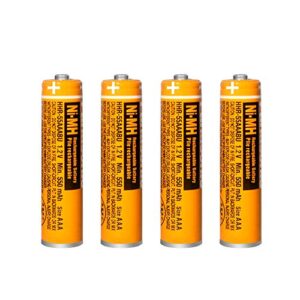 4 pack hhr-55aaabu ni-mh rechargeable battery for panasonic 1.2v 550mah aaa battery for cordless phones