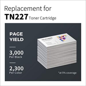 TN227 TN227BK/C/M/Y High Yield LemeroUexpect Compatible Toner Cartridge Replacement for Brother TN-227 TN223 TN227BK for MFC-L3770CDW HL-L3270CDW HL-L3290CDW MFC-L3750CDW HL-L3210CW, 4P