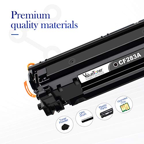 Valuetoner Compatible Toner Cartridge Replacement for HP 83A CF283A to Use with Laserjet Pro MFP M125nw MFP M201dw MFP M225dw MFP M125a M201n M127fn M127fw M225dn Printer (2 Black)