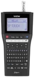 brother p-touch, pth500li, pc-connectable label maker, rechargeable portable labeler, one-touch formatting, brother vivid bright display, black