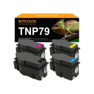 buticolor remanufactured tnp79/tnp-79 toner cartridge (aajw430 aajw330 aajw230 aajw130) replacement for konica minolta bizhub c3350i c4050i printers(4-pack)