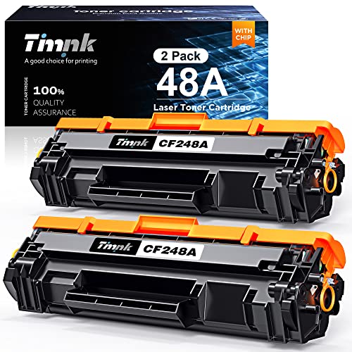 Timink 48A CF248A 2-Pack High Yield Toner Cartridge | Works with HP Laserjet Pro M15a M15w M16a / HP Laserjet Pro MFP M28a M28w M29a M29w Laser Printer