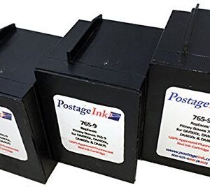 PostageInk.com 765-9 Non-OEM Ink Cartridge Replacement for SendPro C Auto, DM300c, DM400c, DM450c and DM475c Postage Meters, Pack of 3