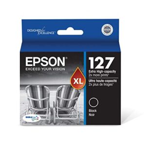 epson t127120 durabrite ultra 127 extra high-capacity inkjet genuine ink cartridge, black (t127120)