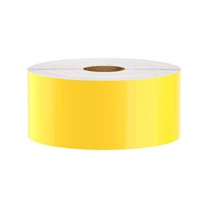 premium vinyl label tape for duralabel, labeltac, vnm signmaker, safetypro, viscom and others, yellow, 2″ x 150′