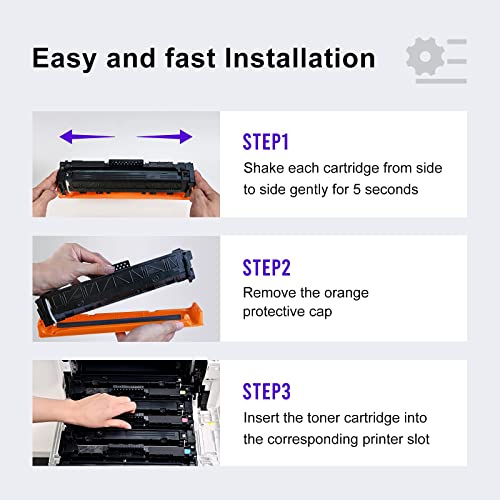 LEMERO UTRUST (with Chip) Remanufactured Toner Cartridge Replacement for HP 414X 414A W2020X W2021X W2022X W2023X use with HP Color Laserjet Pro M454dw M454dn MFP M479fdw (Black Cyan Magenta Yellow)