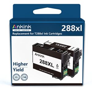 ankink remanufactured ink cartridge replacement for epson 288xl 288 xl fit for expression xp-330 xp-340 xp-430 xp-434 xp-440 xp-446 printer black combo (2 black 2-pack)