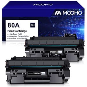 80a cf280a toner cartridge black replacement for hp 80a cf280a 80x cf280x for hp laserjet pro 400 m401n m401dn m401dne m401dw m401 m401a m401d mfp m425dn m425dw toner printer (2-pack)