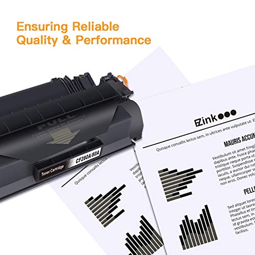 E-Z Ink (TM) Compatible Toner Cartridge Replacement for HP 80A CF280A 80X CF280X 05A CE505A to use with Laserjet Pro 400 M401n M401dne M401dw MFP M425dw MFP M425dn (Black, 4 Pack)