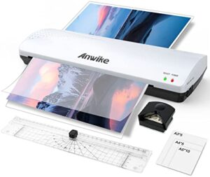laminator machine, anwike 13 inches laminating machine for a3 a4 a5 a6, thermal laminator machine with 20 laminating sheets for home office school use, build in paper trimmer and corner rounder