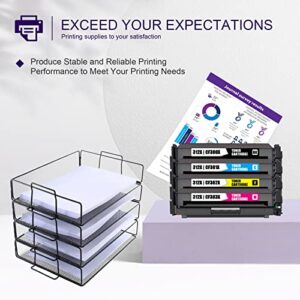 4-Pack(1BK/1C/1M/1Y) High Yield 312X CF380X CF381X CF382X CF383X Toner Cartridge Set Replacement for HP Pro MFP M476dn M476dw M476nw Printer