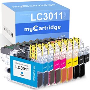 mycartridge compatible ink cartridges replacement for brother lc3011 lc-3011 ink cartridge work with brother mfc-j491dw mfc-j690dw mfc-j895dw mfc-j497dw printer 8-pack (2 black 2cyan 2magenta 2yellow)
